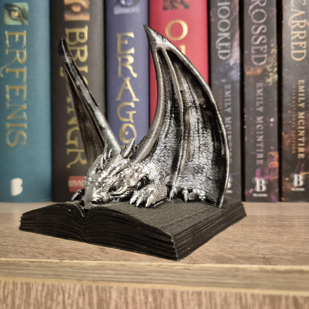 Bookshelf decor dragon on book Andarna Dragon Figurine – Inspired by Onyx Storm (Empyrean Series)
