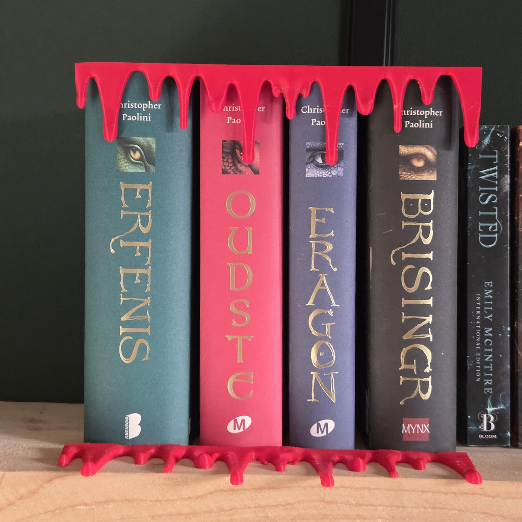 Dripping Bookends – Gothic Bookshelf Decor – 3D Printed Decorative Book Accessories – Unique Book Lover Gift Bookends