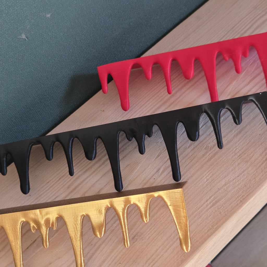 Dripping Bookends – Gothic Bookshelf Decor – 3D Printed Decorative Book Accessories – Unique Book Lover Gift Bookends