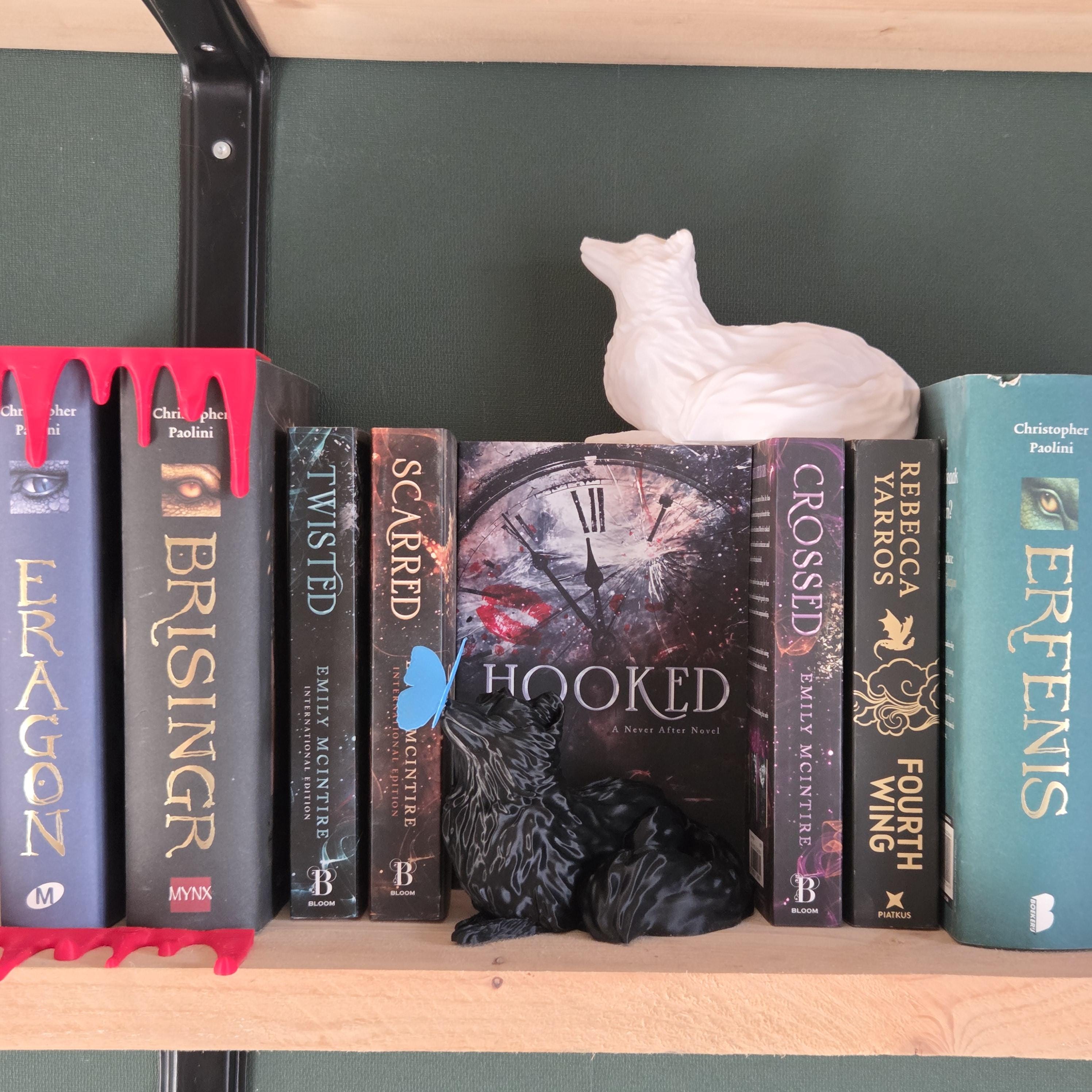 Fuchs Bücherregal Dekoration mit optionalem Schmetterling – 3D-gedruckte Fuchsstatue – Wald-Buchzubehör – Cottagecore Wohndekoration