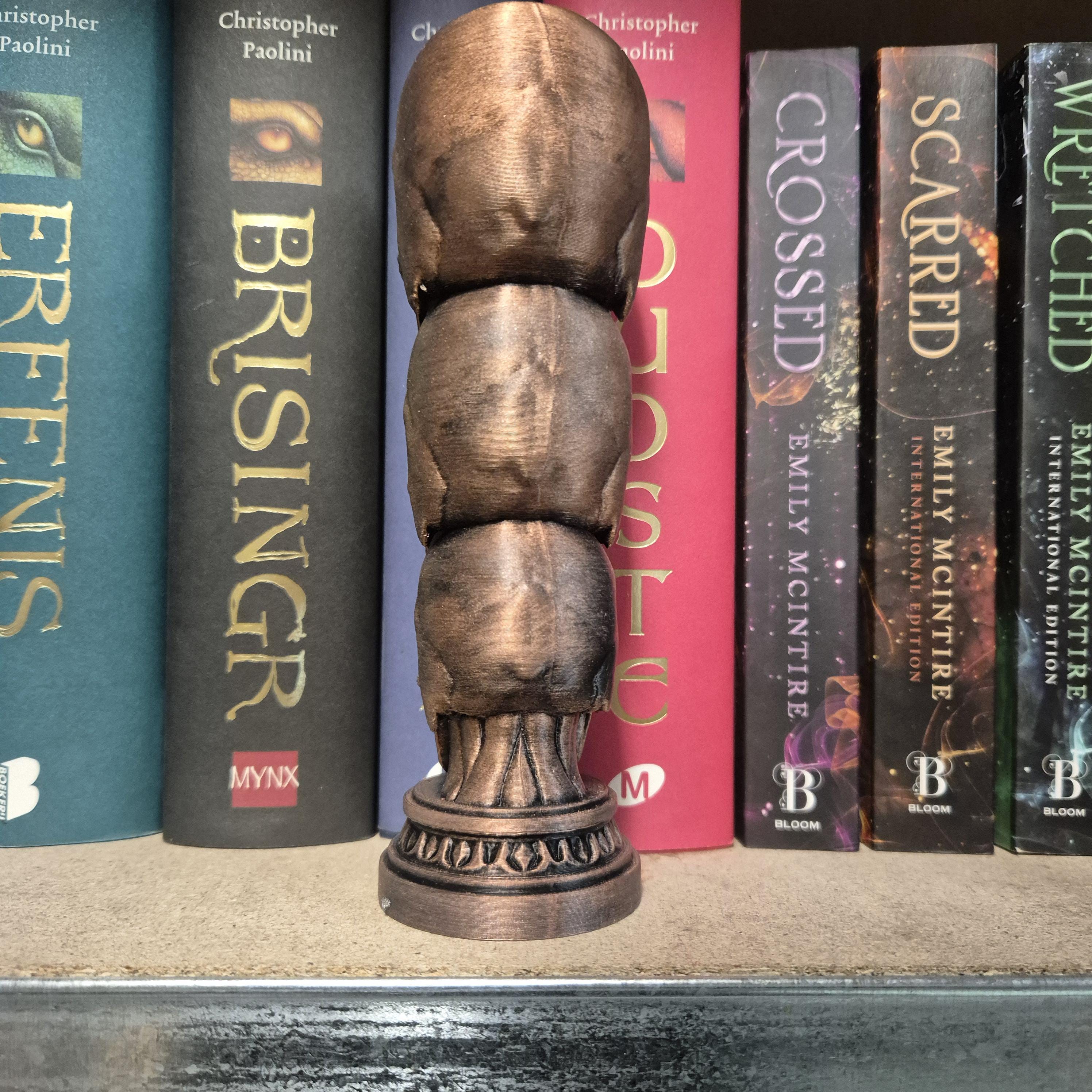 Gothic Bronze Totenkopf Statue – Gestapelte Totenköpfe Deko | Gruselige Heimdekoration | Halloween Regal Akzent | Alternative Raumästhetik