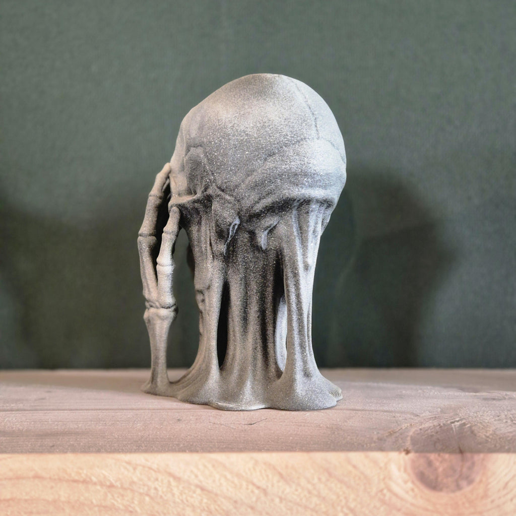 Three Wise Skulls - 3D Printed "See No Evil, Hear No Evil, Speak No Evil" Figurine Set gift for him her for Halloween