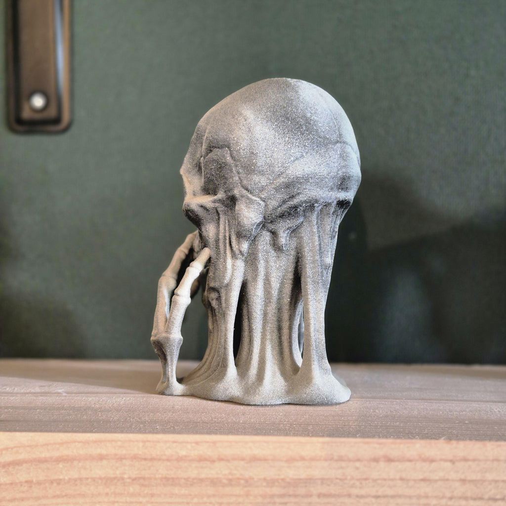 Three Wise Skulls - 3D Printed "See No Evil, Hear No Evil, Speak No Evil" Figurine Set gift for him her for Halloween