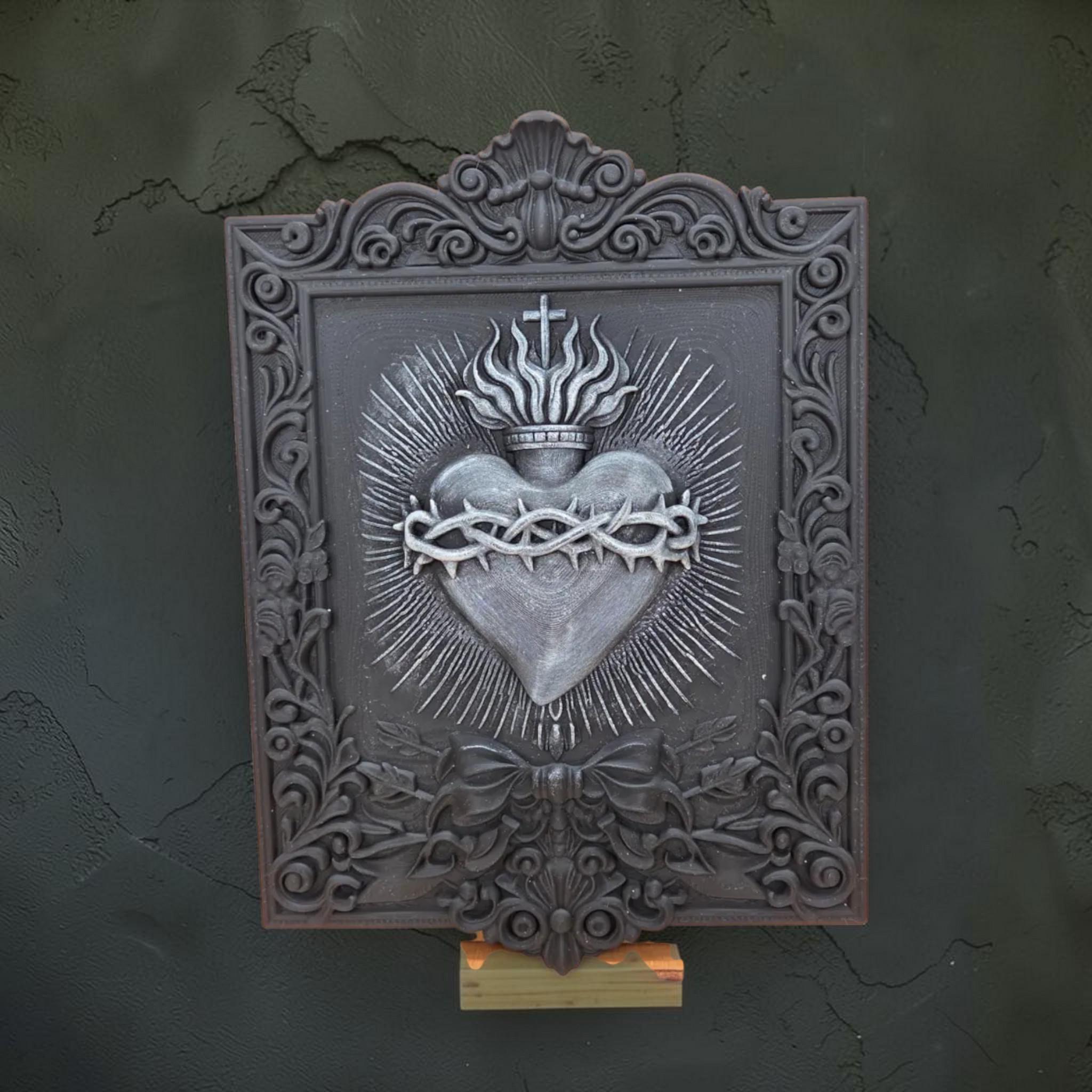 Wandtafel Heiliges Herz | gotische religiöse Barock-Wanddekoration