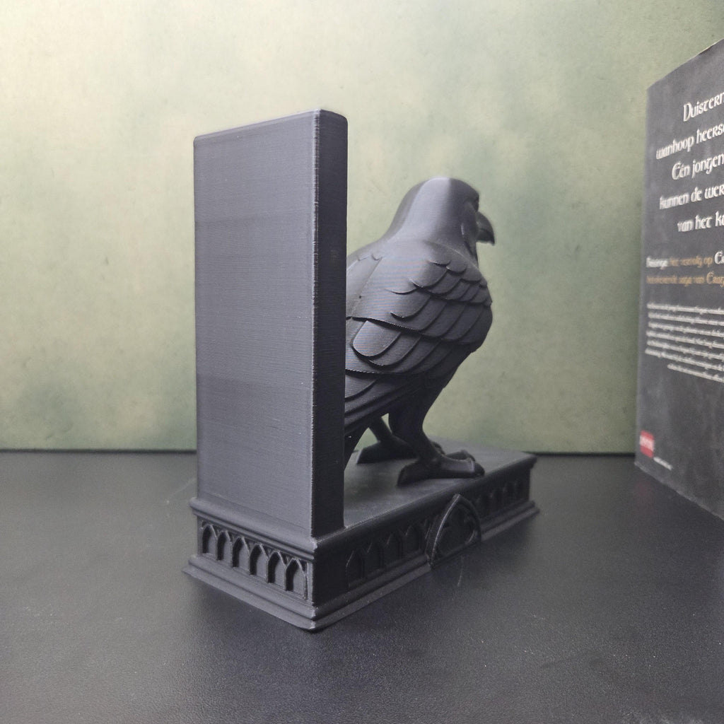 Raven Bookends | Gothic Book Ends | Crow Bookshelf Decor | Dark Academia Bookends | Gothic Home Decor