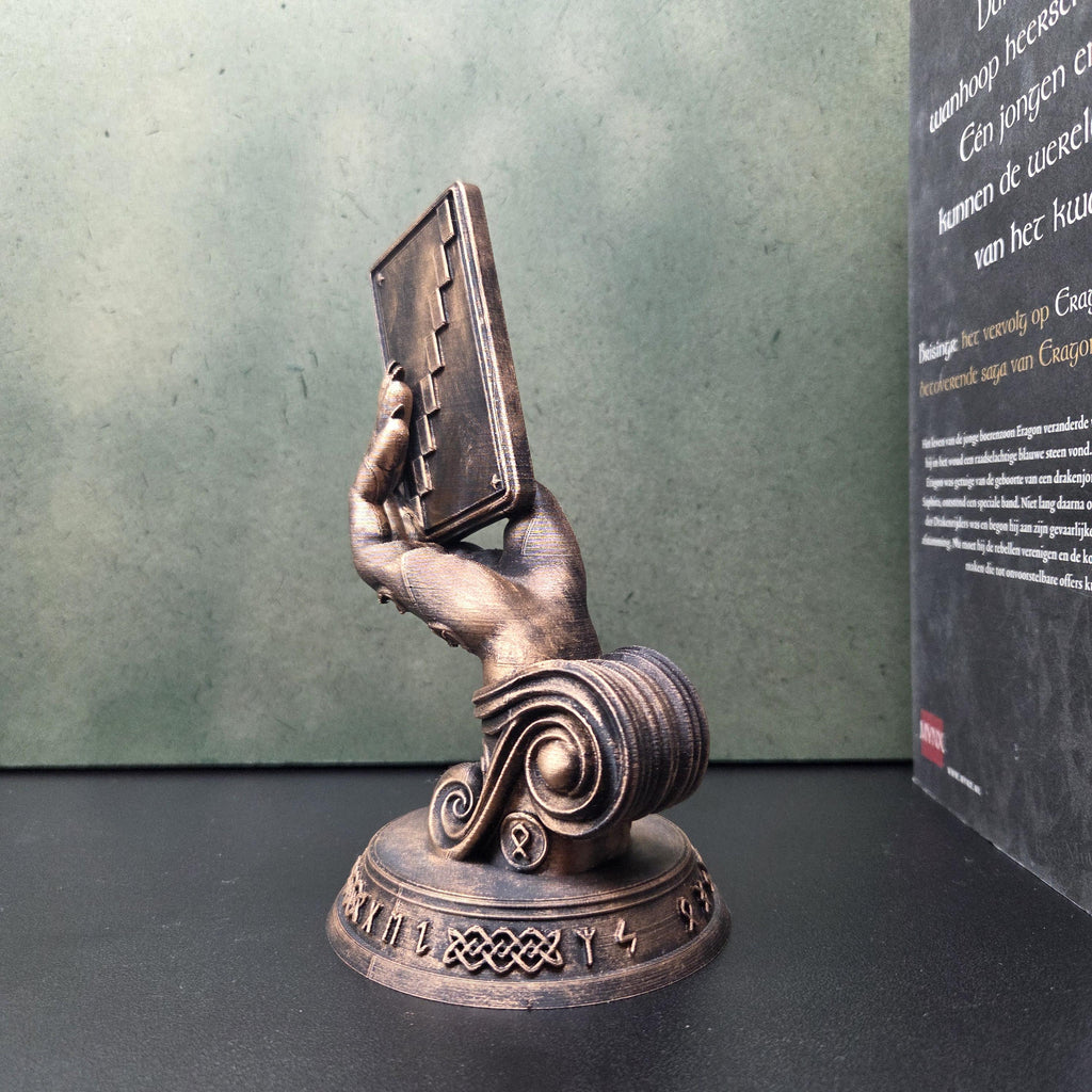 Tarot Hand Statue | Witchy Occult Decor | Mystical Hand Holding Tarot Card | Dark Academia Decor | Gothic Bookshelf Ornament
