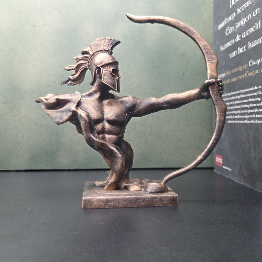 Greek Archer Statue | Ancient Warrior with Bow | Spartan Inspired Sculpture | Mythology Decor | Dark Academia Bookshelf Decor