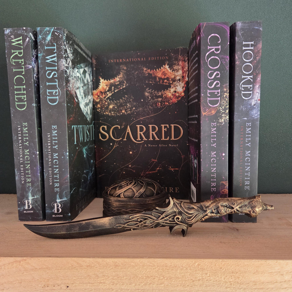 Fantasy Dagger with Display Stand | Elven Sword Decor | Antique Bronze Dagger | Dark Fantasy Shelf Decor | Gothic Weapon Prop