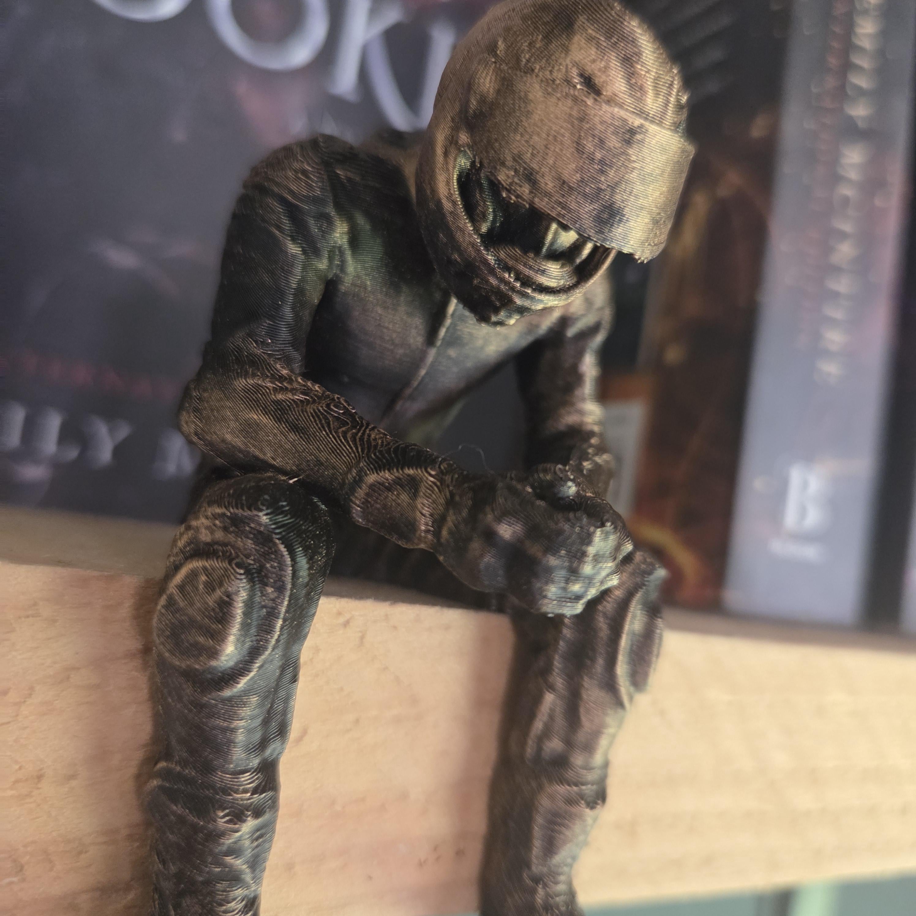 Masked Biker Shelf Sitter | Dark Romance Book Decor | Motorcycle Rider Figurine | Lights Out Inspired BookTok Gift