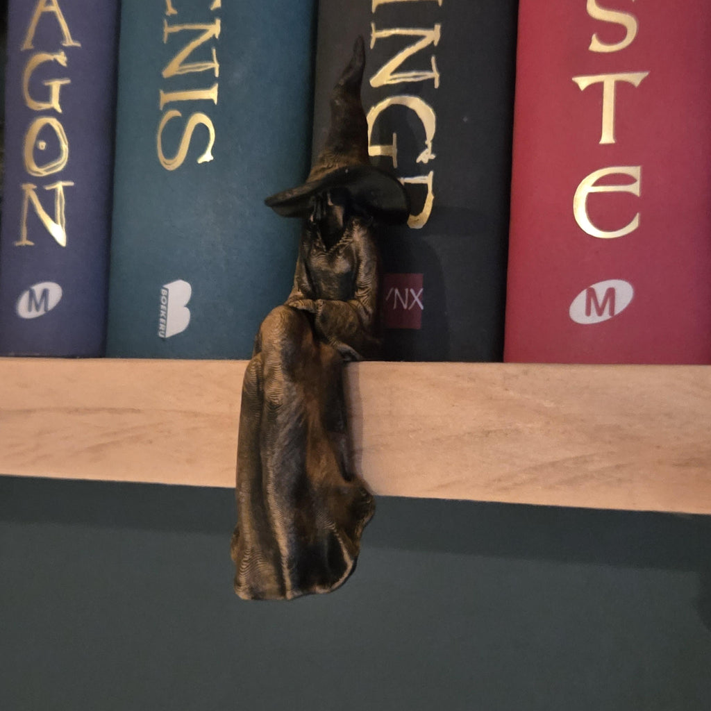 Fantasy Witch shelf sitter – Magical Bookshelf Decor | Witch Shelf Companion | Book Nook Accessory | Gothic ornament