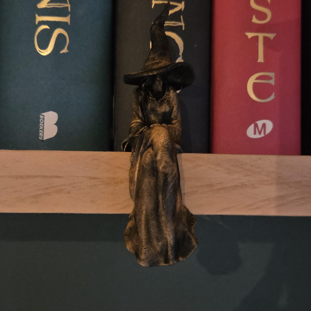 Fantasy Witch shelf sitter – Magical Bookshelf Decor | Witch Shelf Companion | Book Nook Accessory | Gothic ornament