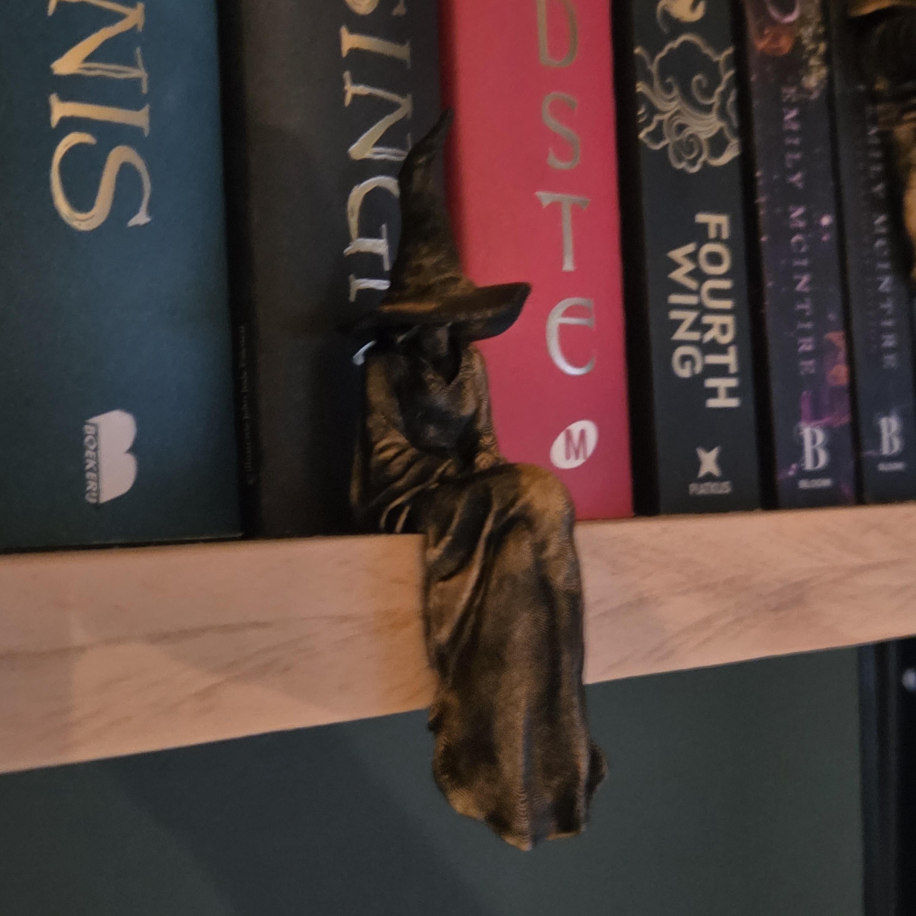 Fantasy Witch shelf sitter – Magical Bookshelf Decor | Witch Shelf Companion | Book Nook Accessory | Gothic ornament