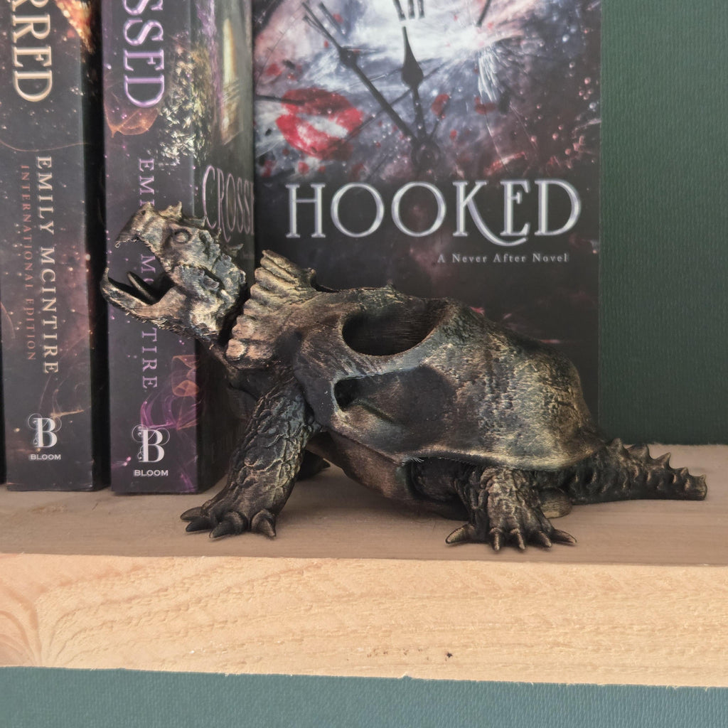 Dragon Turtle | Fantasy Creature Decor | Gothic Shelf Decor | Small Succulent Holder | Gothic ornament