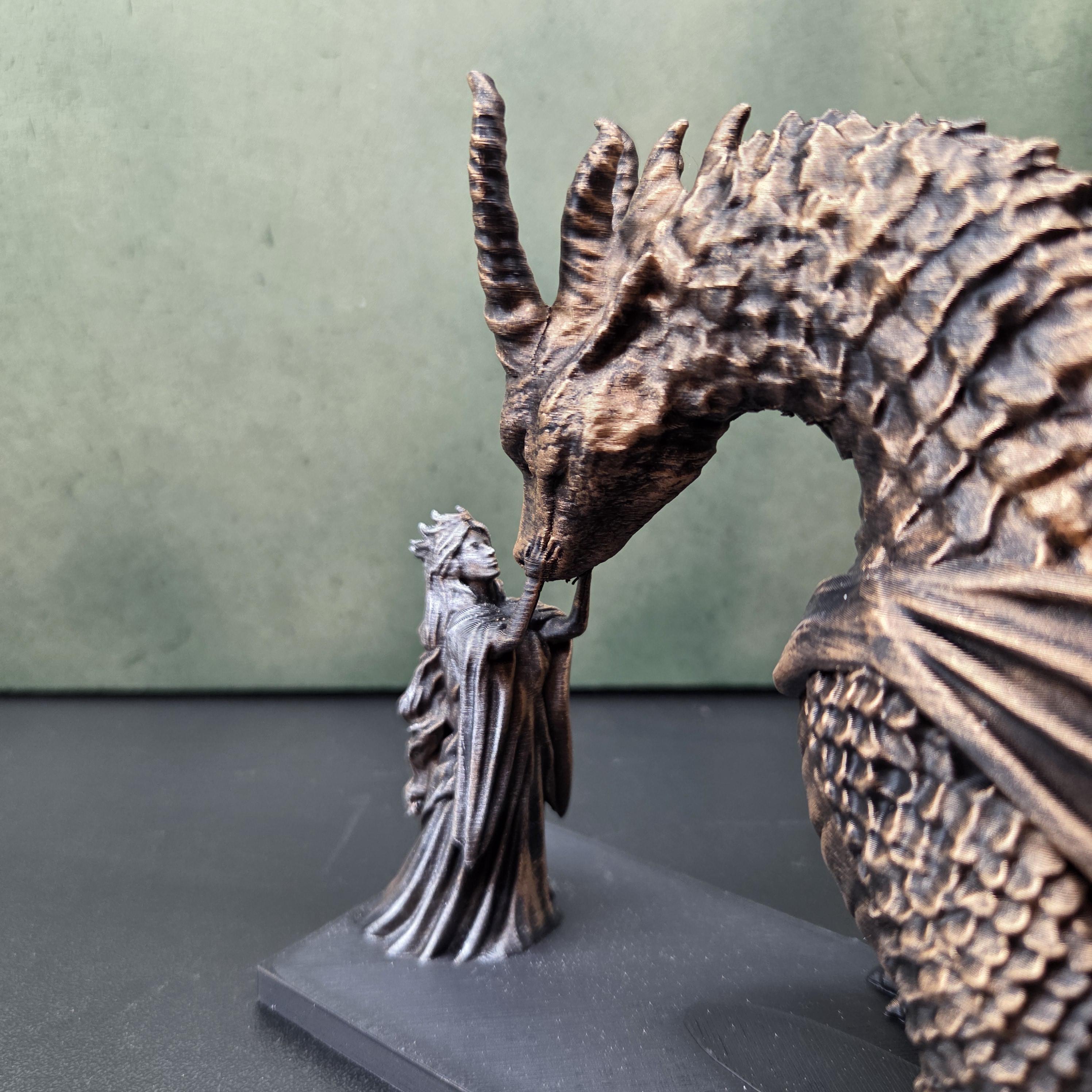 Dragon Rider Statue | Woman and Dragon Sculpture | Fantasy Bookish Decor | Dragon Lover Gift | Dark Academia Bookshelf Decor