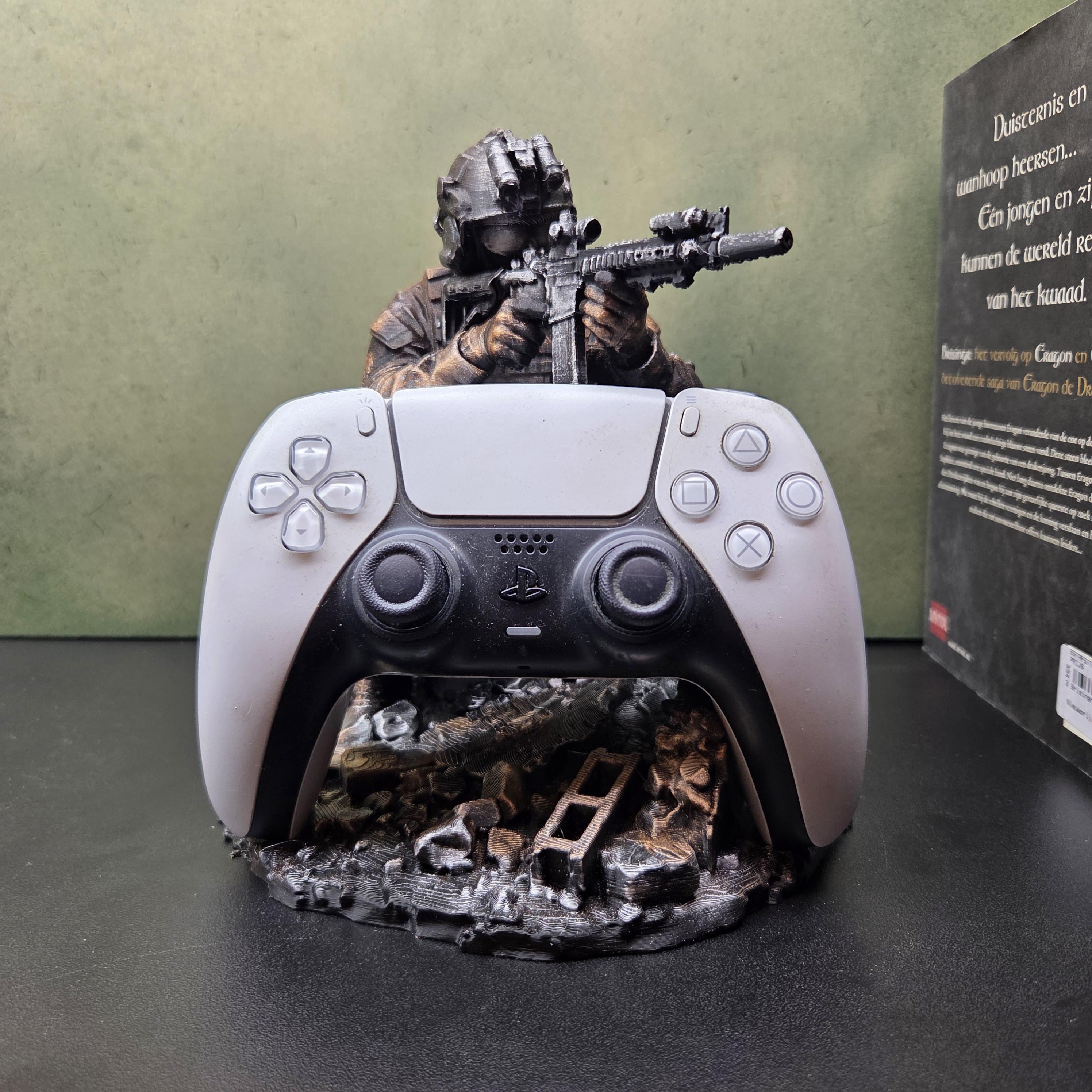 Military Controller Holder | Soldier Gaming Stand | PS5 Xbox Controller Stand | Gamer Desk Decor | Tactical Controller Display