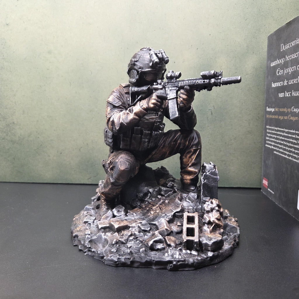 Military Controller Holder | Soldier Gaming Stand | PS5 Xbox Controller Stand | Gamer Desk Decor | Tactical Controller Display