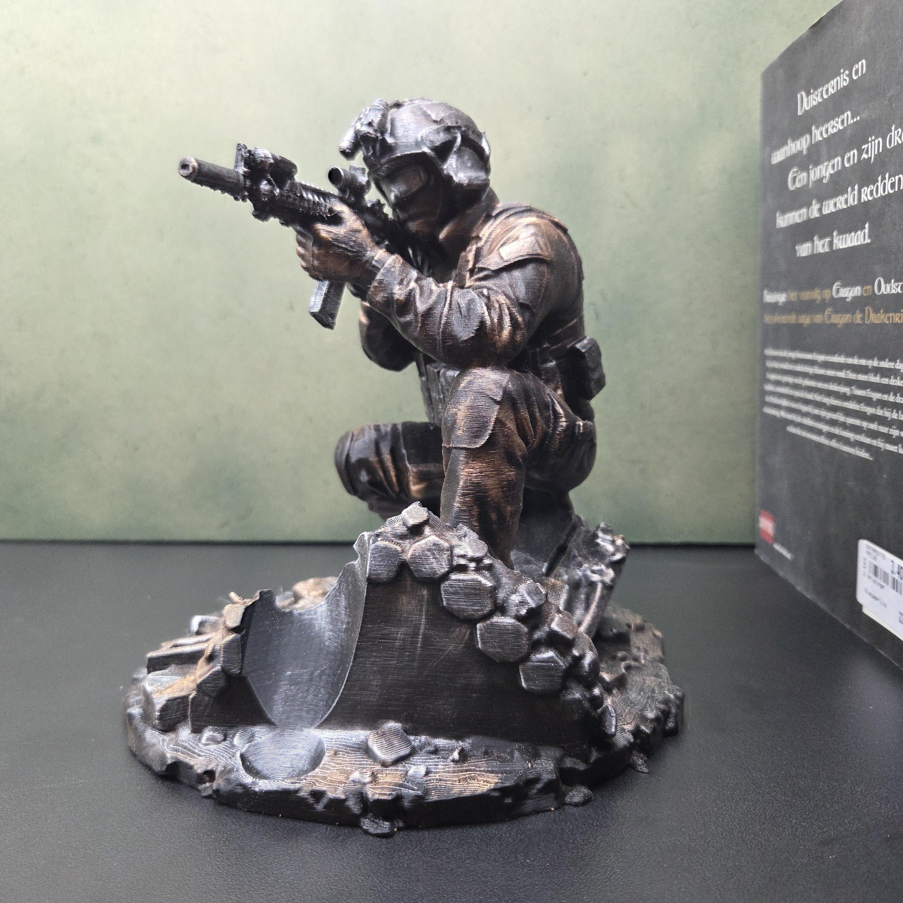 Military Controller Holder | Soldier Gaming Stand | PS5 Xbox Controller Stand | Gamer Desk Decor | Tactical Controller Display