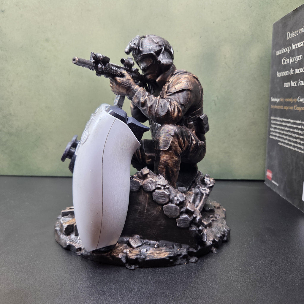 Military Controller Holder | Soldier Gaming Stand | PS5 Xbox Controller Stand | Gamer Desk Decor | Tactical Controller Display