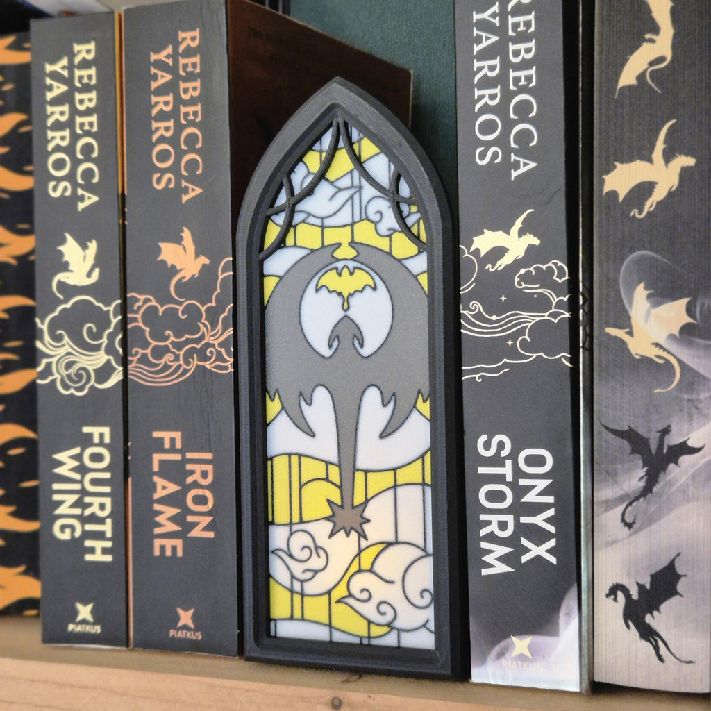 Book Nook The Celestial Dragon – Illuminated Stained Glass with Hidden Storage