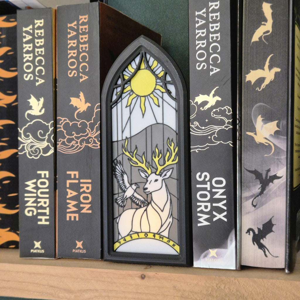 Book Nook The Stag & Sun – Illuminated Stained Glass