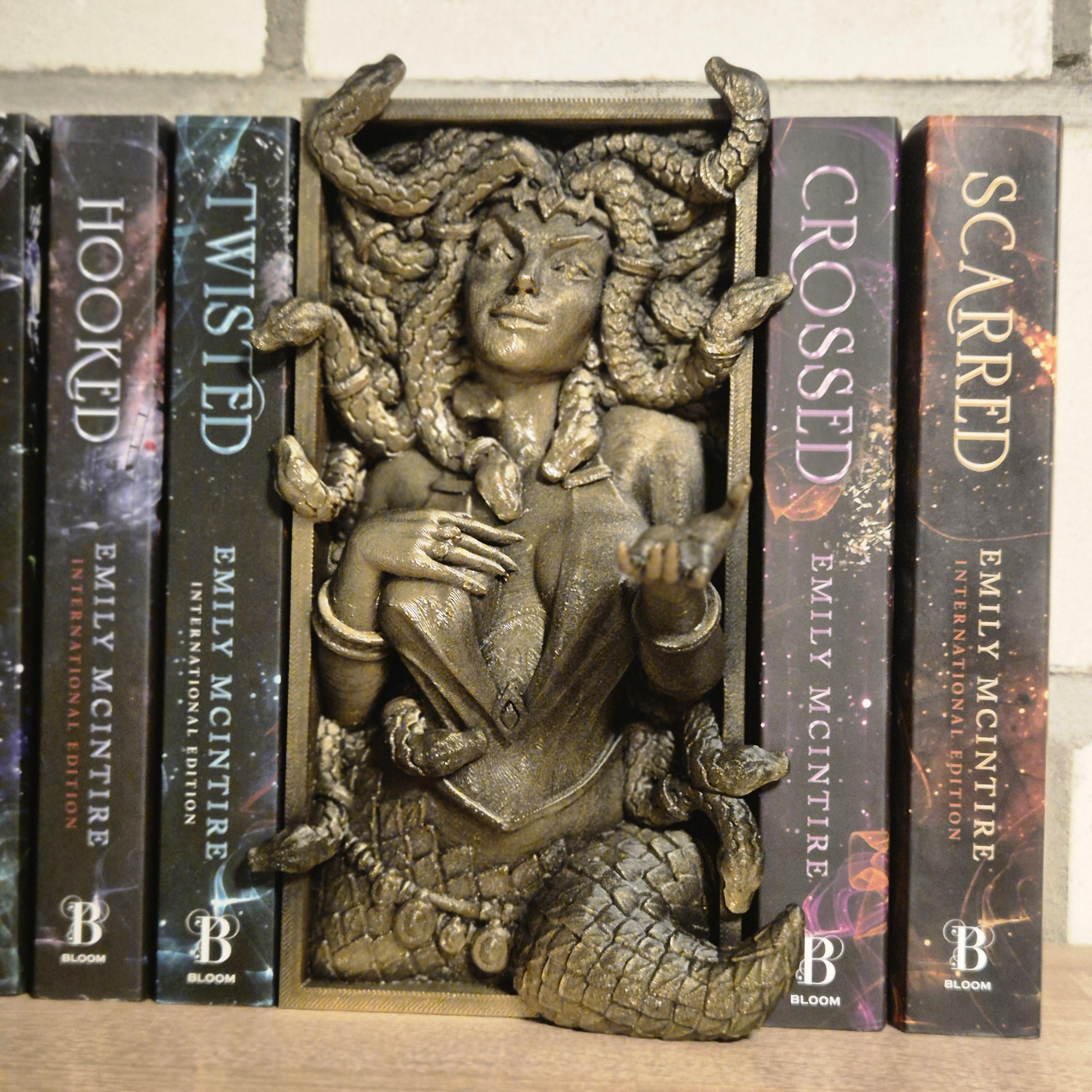 Gorgon Book Nook -  Mythical Decor for Your Bookshelf and bookend