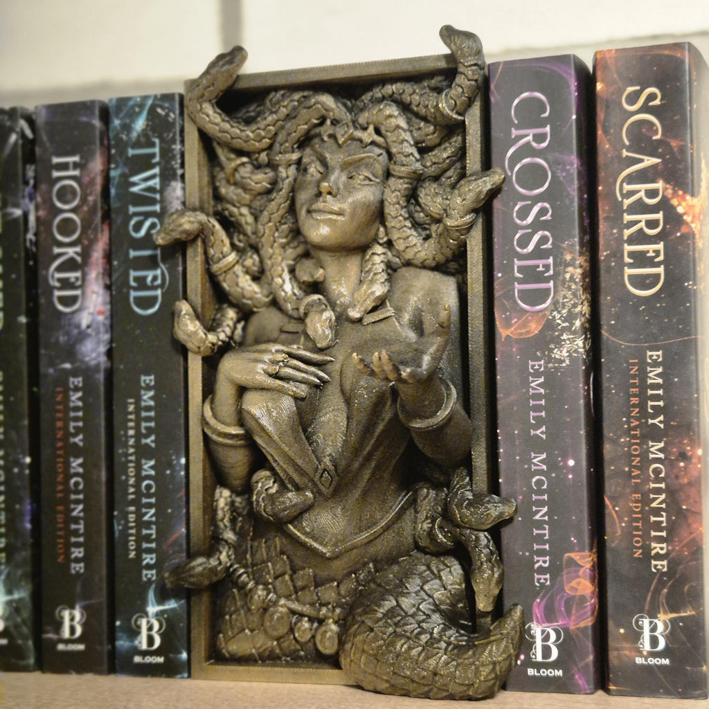 Gorgon Book Nook -  Mythical Decor for Your Bookshelf and bookend