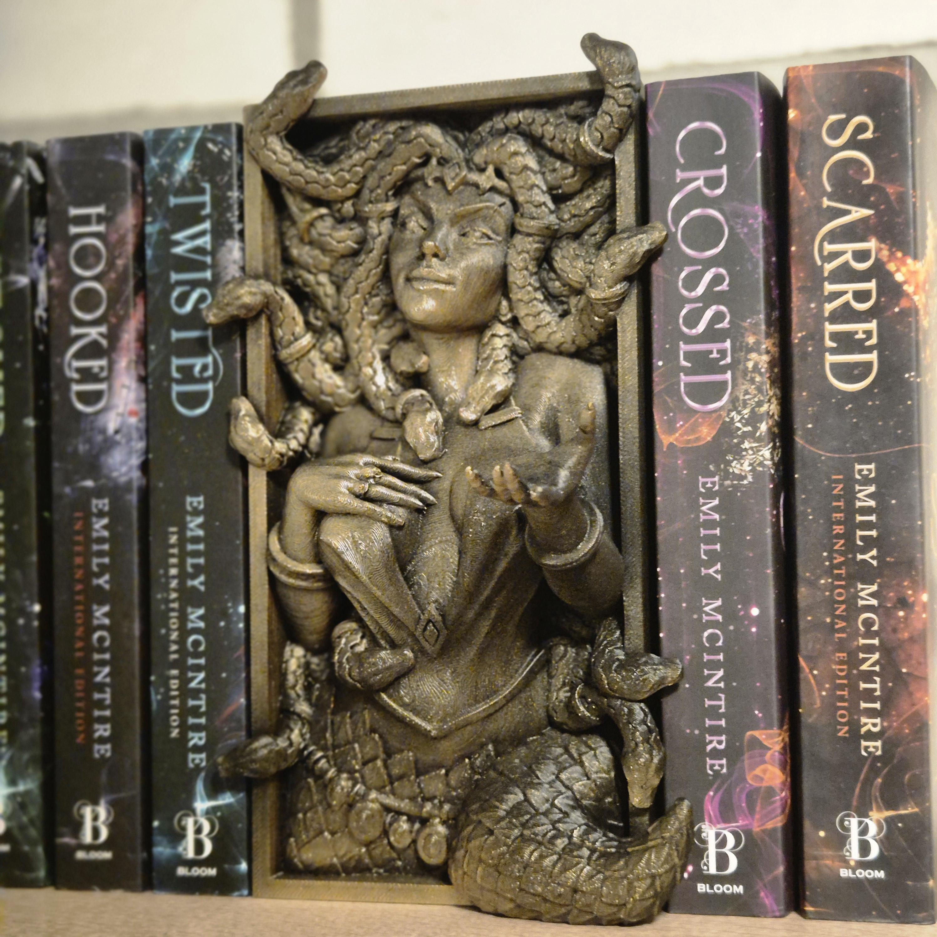 Gorgon Book Nook -  Mythical Decor for Your Bookshelf and bookend