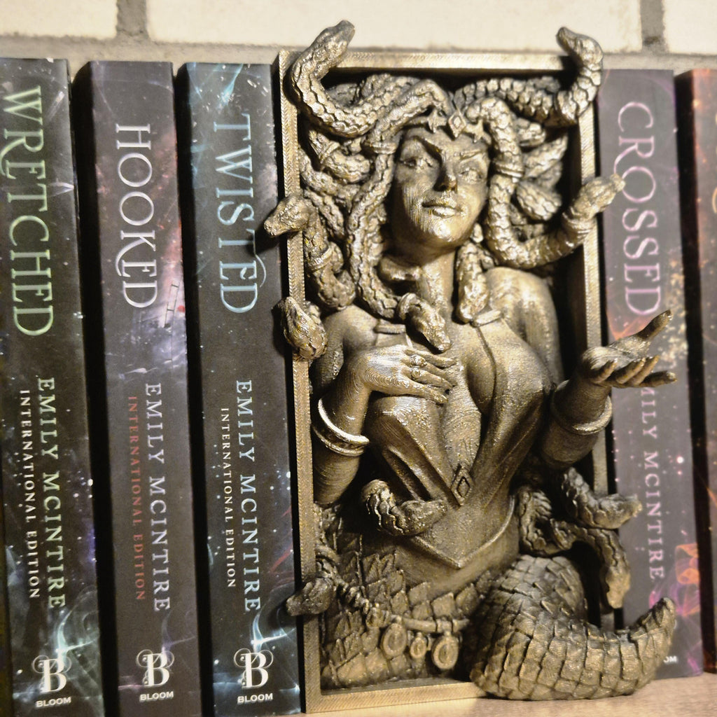 Gorgon Book Nook -  Mythical Decor for Your Bookshelf and bookend