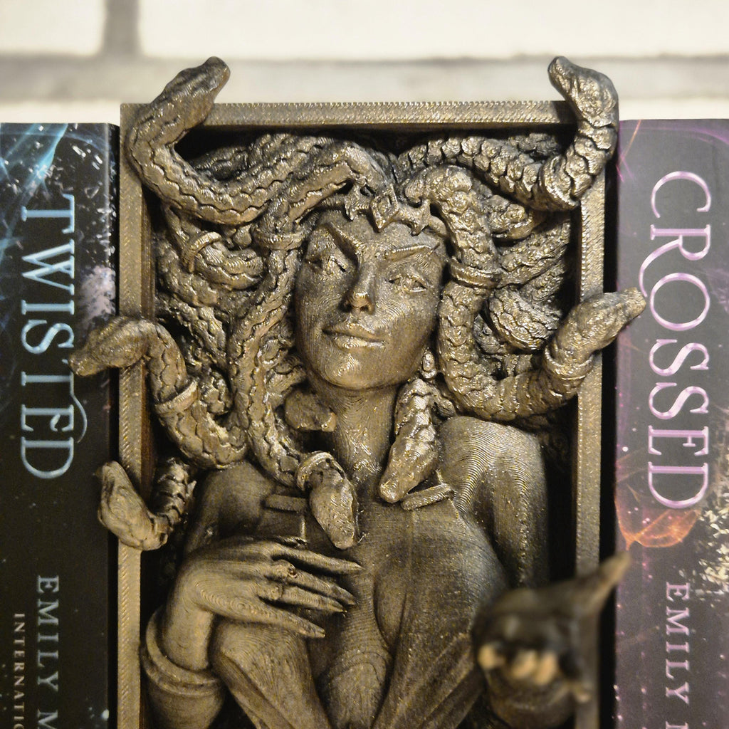 Gorgon Book Nook -  Mythical Decor for Your Bookshelf and bookend