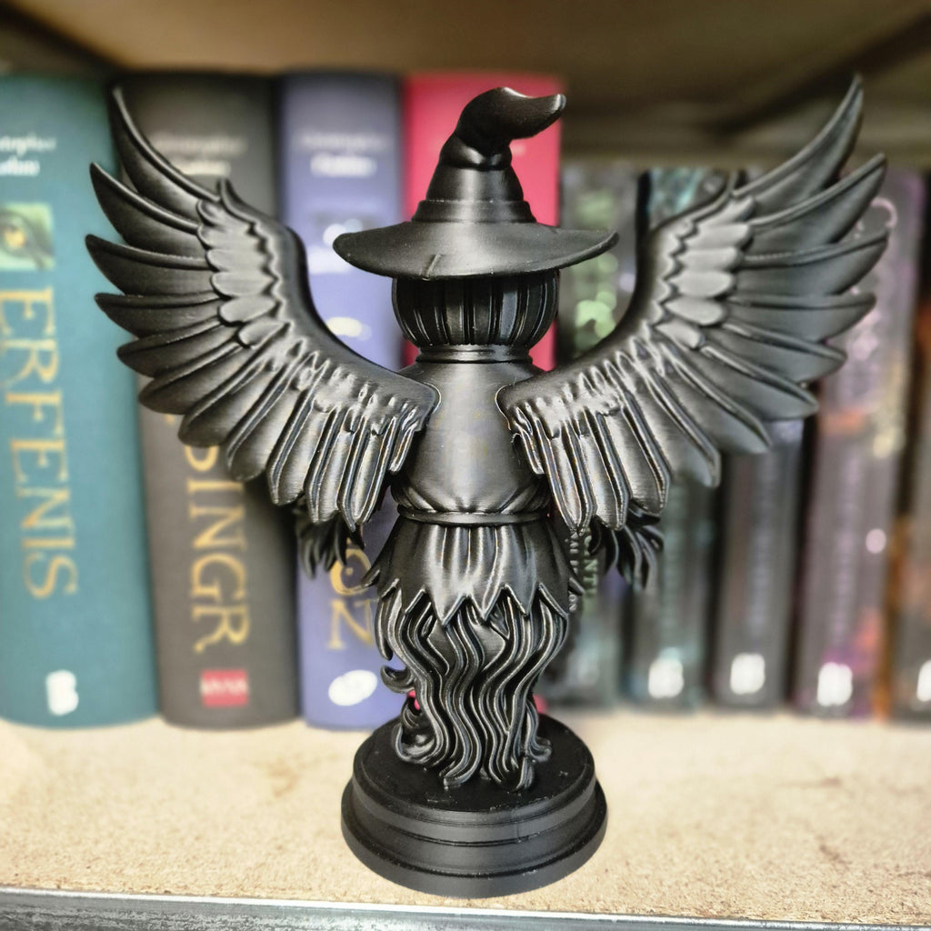 Scarecrow Black Winged Figurine - bookshelf decor – Halloween / Gothic Home Decoration