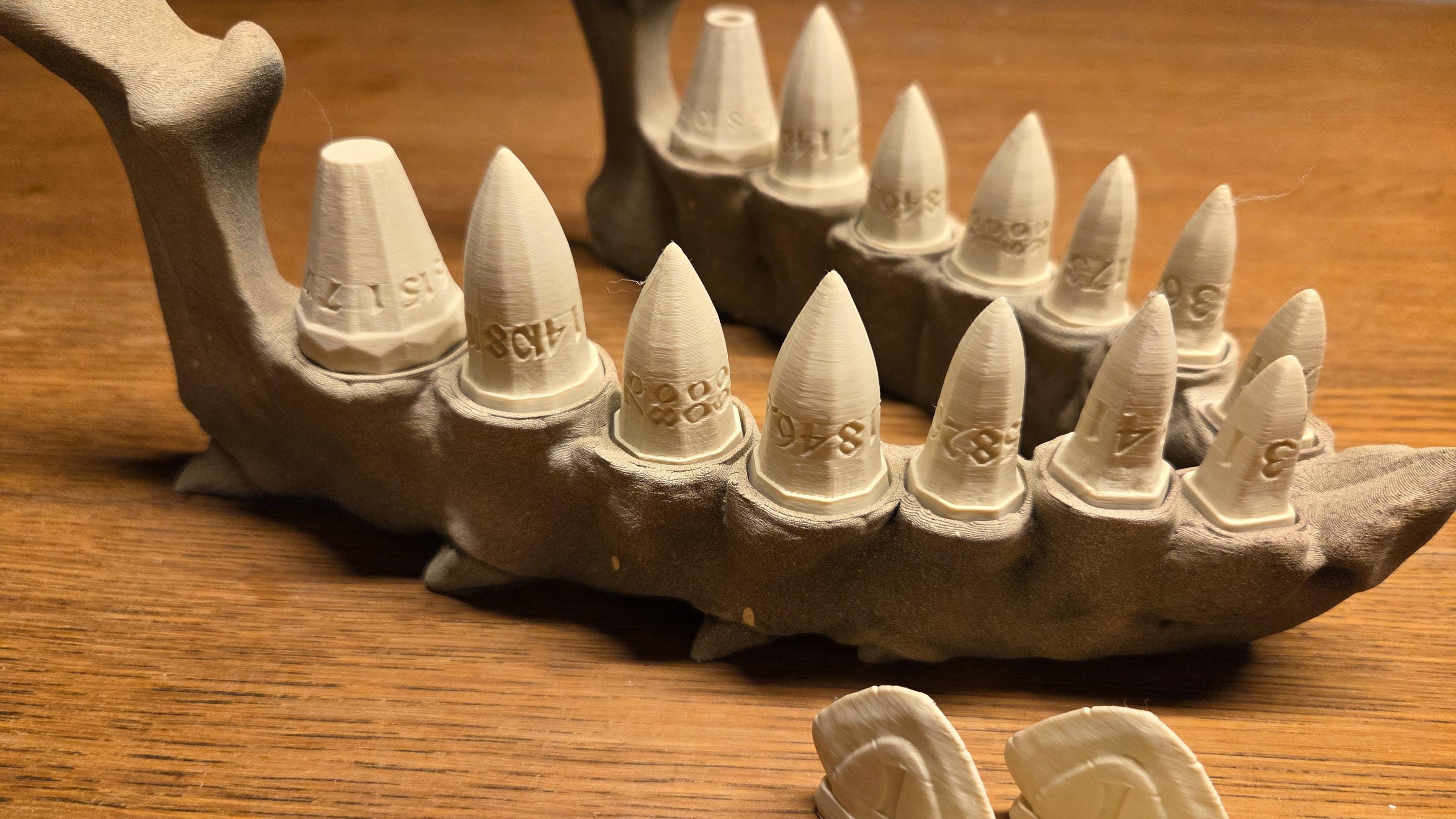 Dragon teeth Bone Jaw Dice Holder Set for Tabletop RPGs - Unique Tabletop AccessoryRoleplaying Games