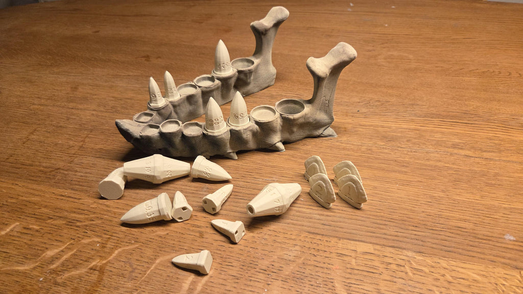 Dragon teeth Bone Jaw Dice Holder Set for Tabletop RPGs - Unique Tabletop AccessoryRoleplaying Games