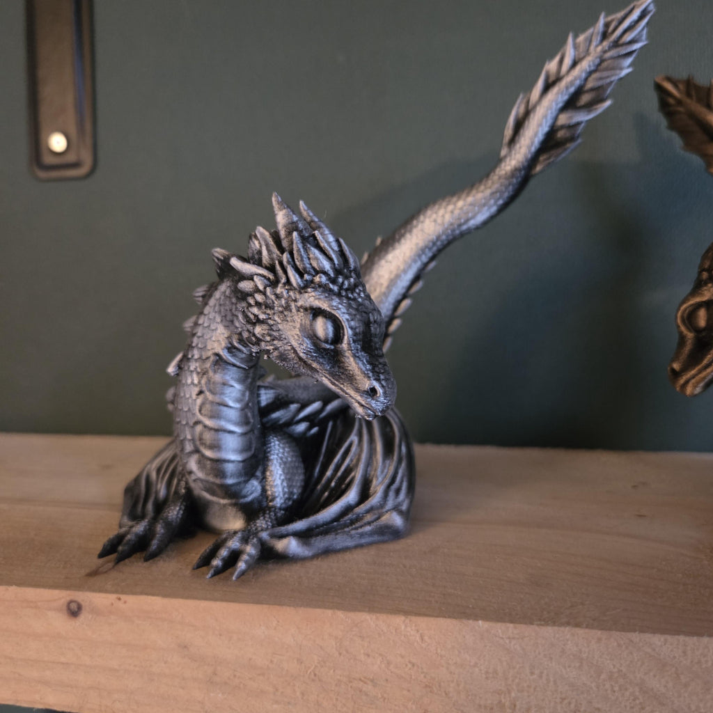 Book holder Twin Dragon Figurines – Fantasy Statue Pair – Decor for Shelves, RPG Displays – Mythical Gift onyxstorm forthwing