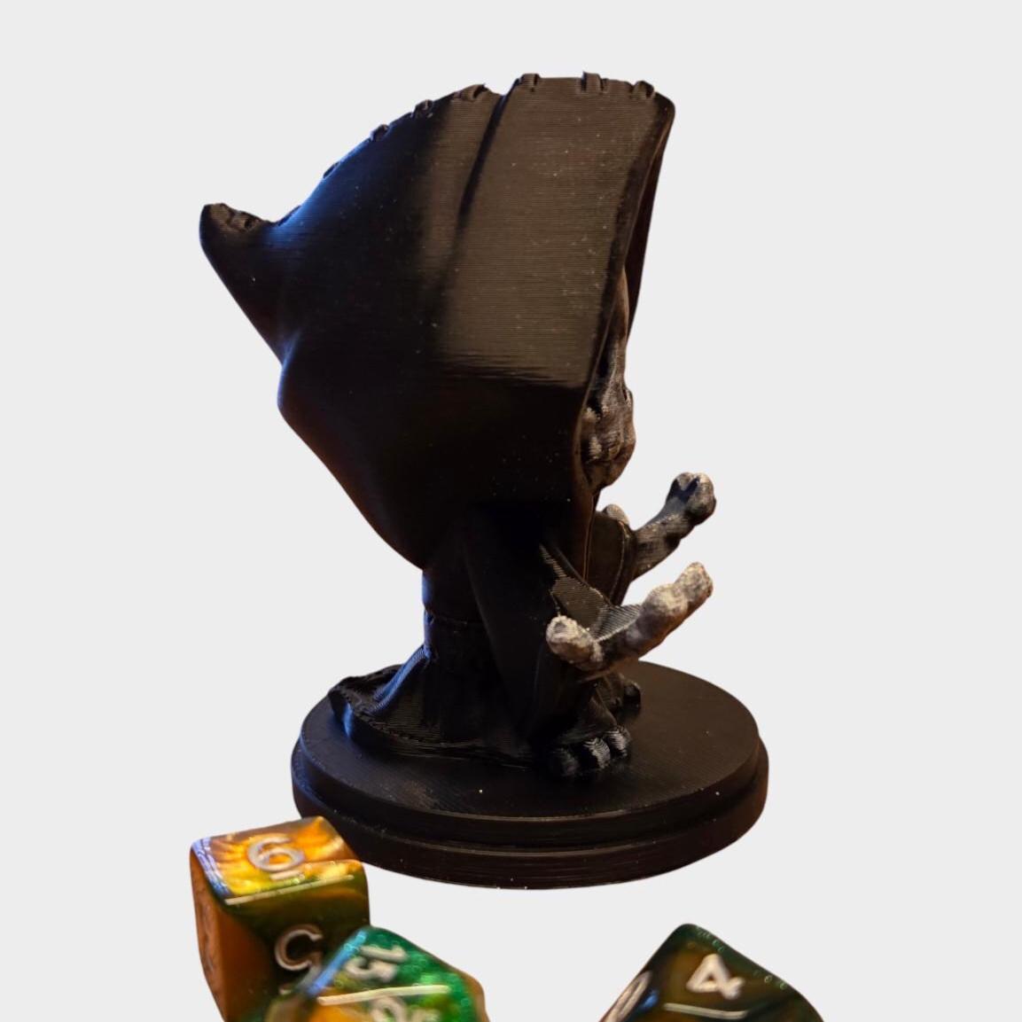 Grim Reaper Dice Holder – Death Dice Guardian for DnD & Tabletop RPGs – Gothic Dice Display – Dungeon Master Accessory