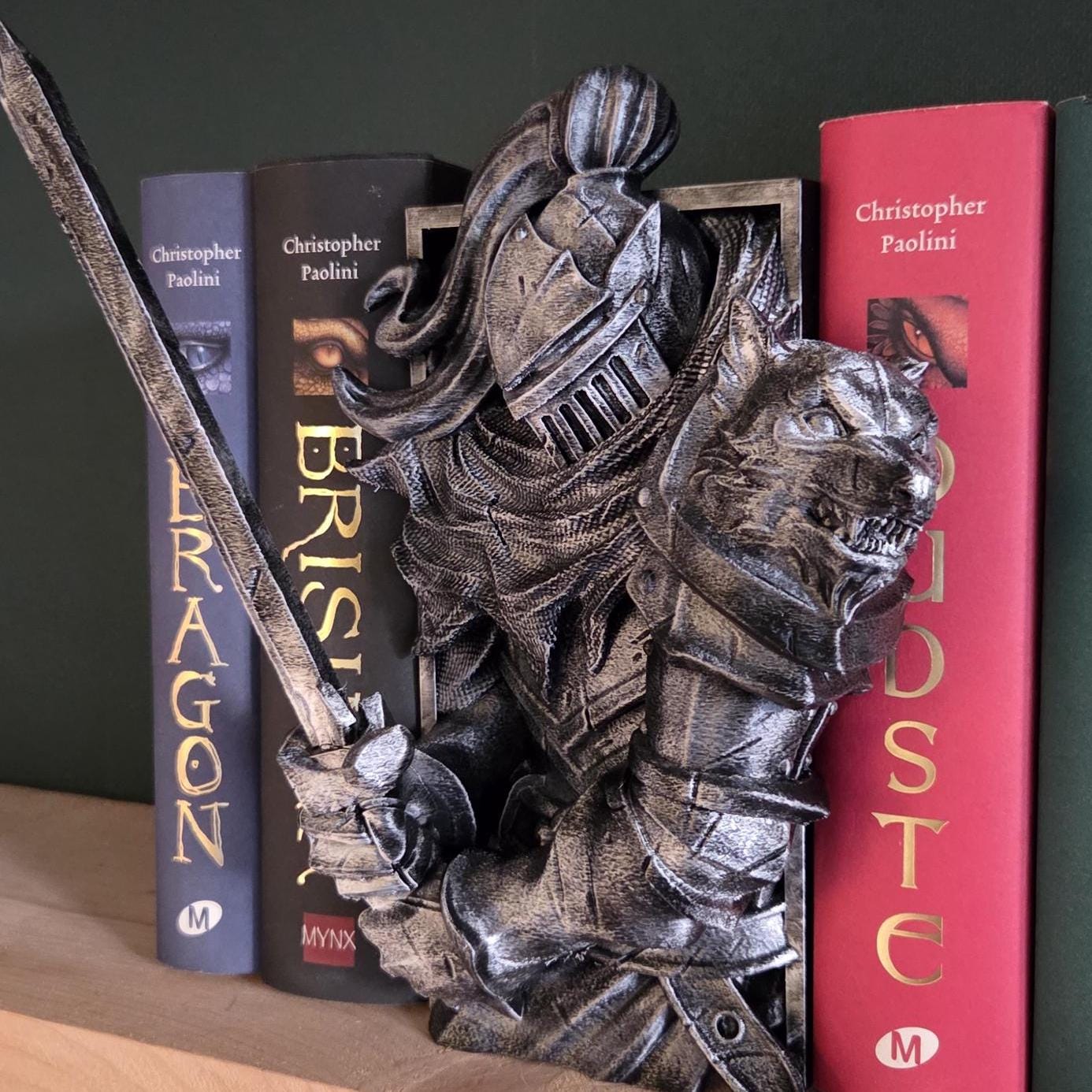 Knight Book Nook | Medieval Knight Bookshelf Insert | Fantasy Book Decor for Readers | Unique Gift