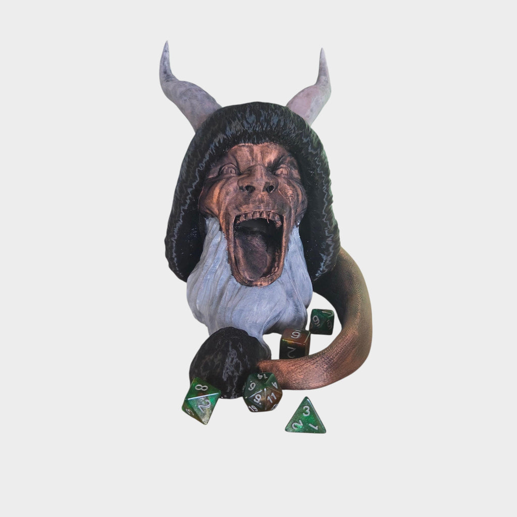 Krampus Dice Tower | Demon Dice Roller for DND | RPG Fantasy Dice Tower | Tabletop Gaming Accessory