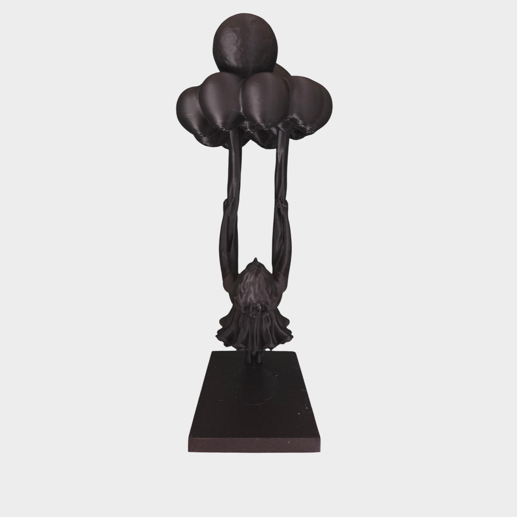 Woman Holding a Cloud Sculpture – Emotional Art Statue – Symbolic Burden Figurine – Modern & Gothic Home Decor