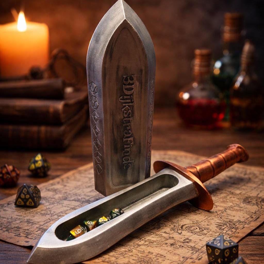 Sword Dice Holder – Hidden Dice Storage | Personalized D&D Accessory