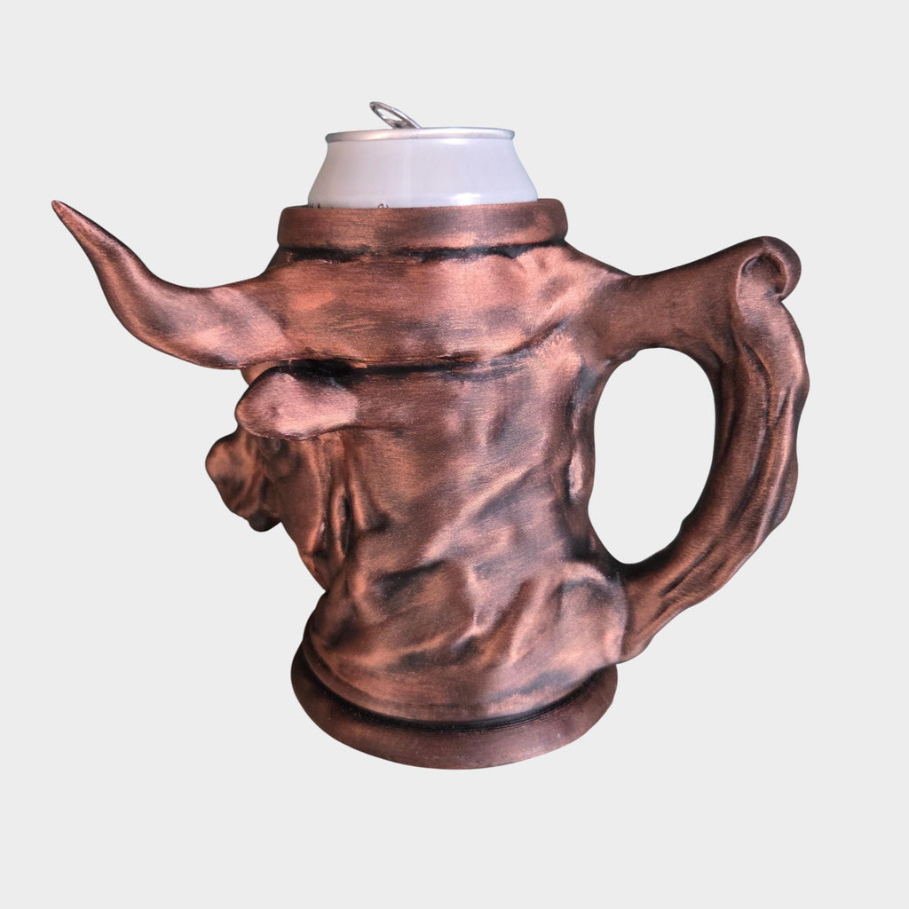 Bull Can Holder Mug – Fantasy Tankard for 330 ml and 500 ml (12 oz / 16–16.9 oz) Cans | Perfect for DND and Tabletop Gaming