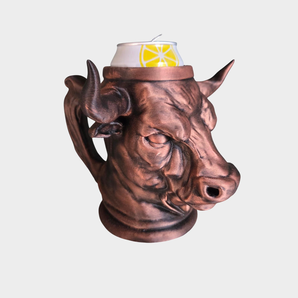 Bull Can Holder Mug – Fantasy Tankard for 330 ml and 500 ml (12 oz / 16–16.9 oz) Cans | Perfect for DND and Tabletop Gaming