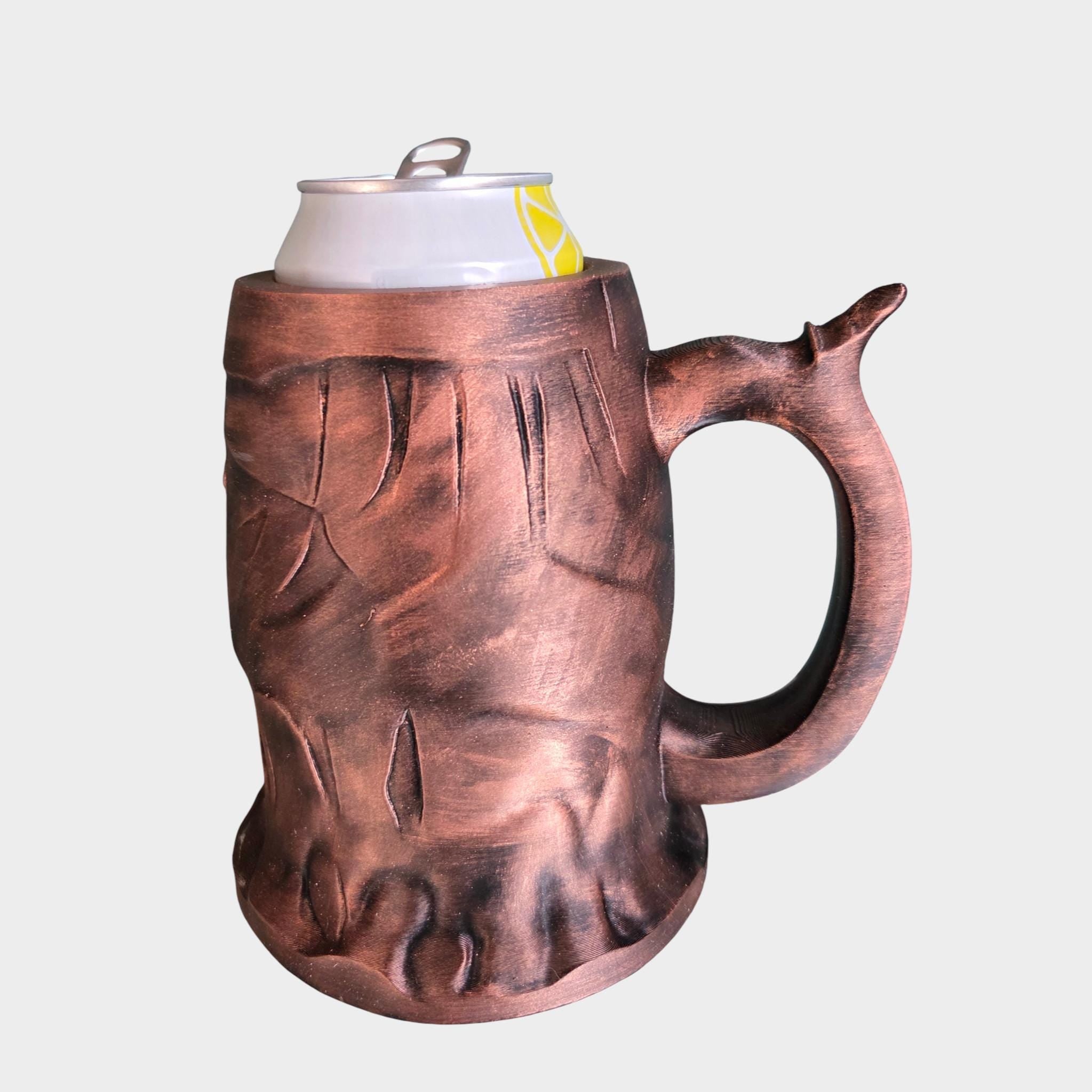 T-rex Can Holder Mug – Fantasy Tankard for 330 ml and 500 ml (12 oz / 16–16.9 oz) Cans | Perfect for DND and Tabletop Gaming