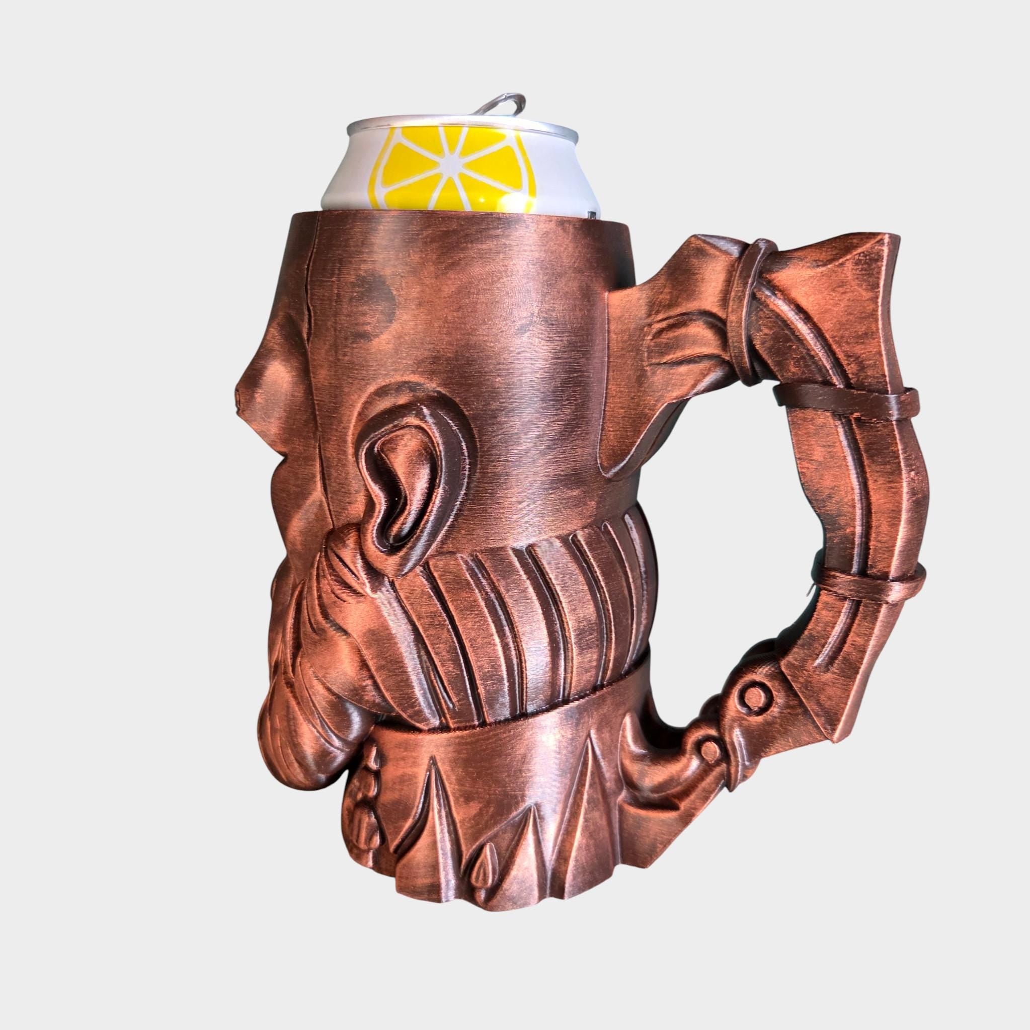 Kratos Can Holder Mug – Fantasy Tankard for 330 ml and 500 ml (12 oz / 16–16.9 oz) Cans | Perfect for DND and Tabletop Gaming