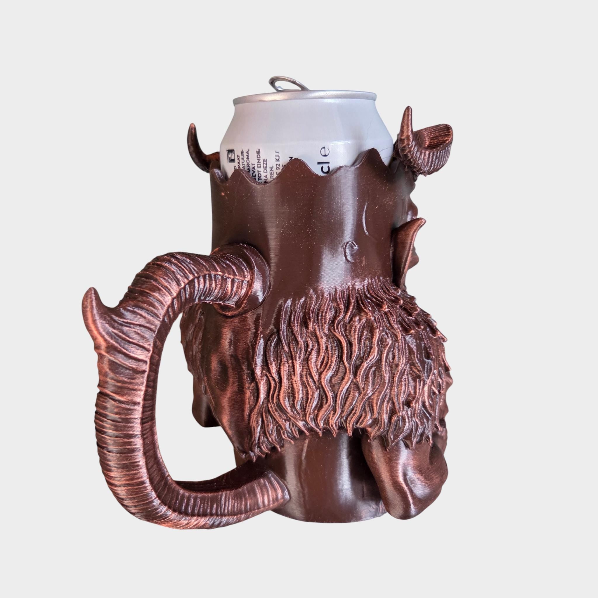 Frenetic - Krampus Can Holder Mug – Fantasy Tankard for 330 ml and 500 ml (12 oz / 16–16.9 oz) Cans | Perfect for DND and Tabletop Gaming