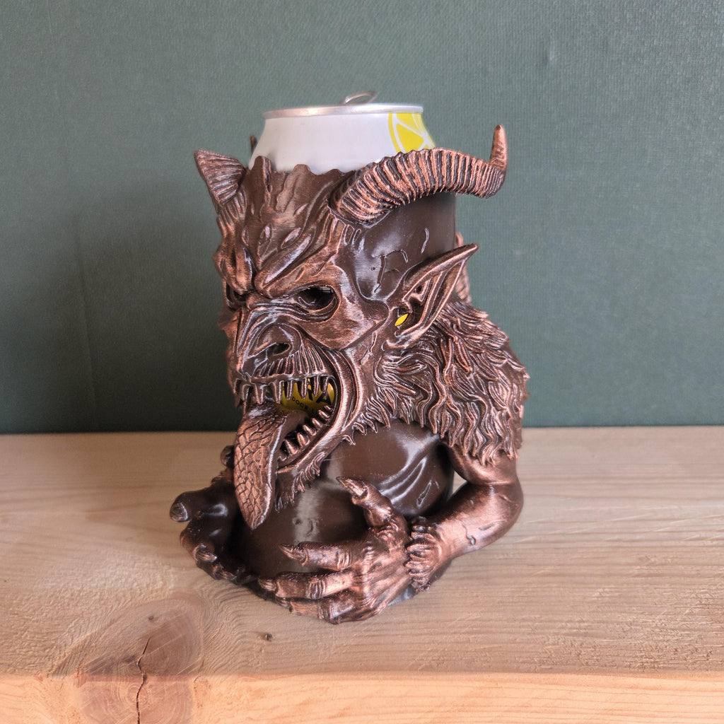 Frenetic - Krampus Can Holder Mug – Fantasy Tankard for 330 ml and 500 ml (12 oz / 16–16.9 oz) Cans | Perfect for DND and Tabletop Gaming