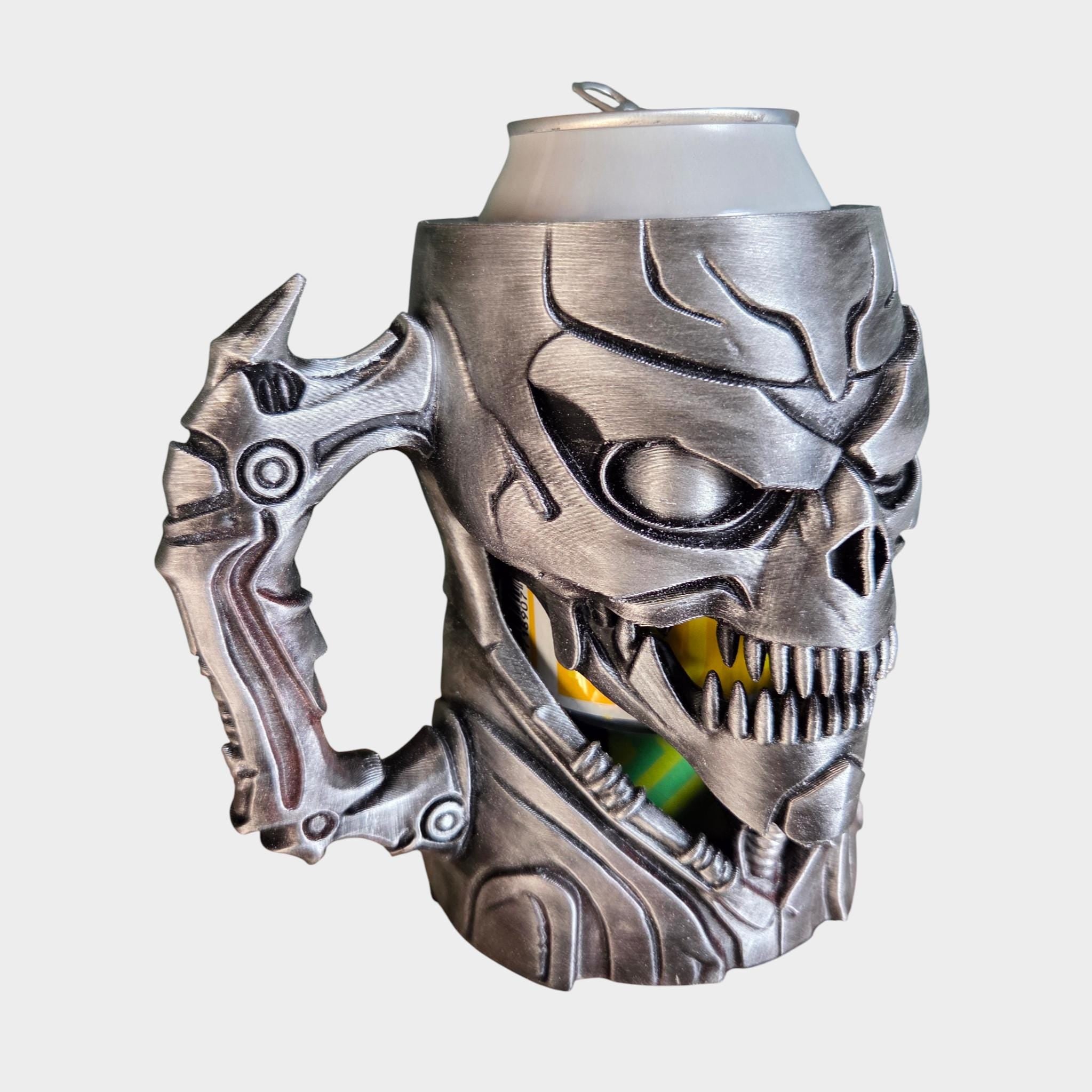 Cyber Demon Can Holder Mug – Fantasy Tankard for 330 ml and 500 ml (12 oz / 16–16.9 oz) Cans | Perfect for DND and Tabletop Gaming
