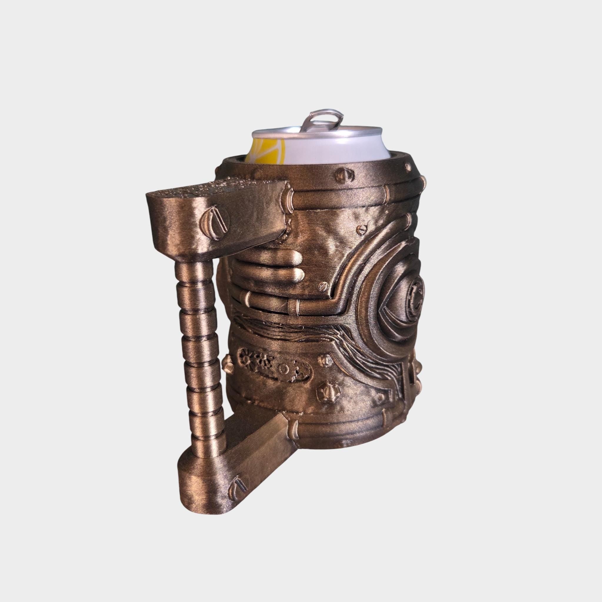 Golden time Can Holder Mug – Fantasy Tankard for 330 ml and 500 ml (12 oz / 16–16.9 oz) Cans | Perfect for DND and Tabletop Gaming