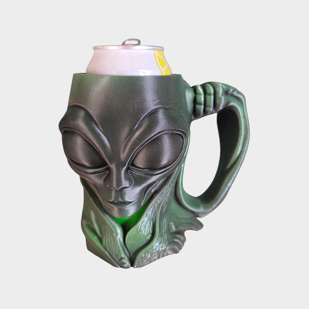 Alien Can Holder Mug – Fantasy Tankard for 330 ml and 500 ml (12 oz / 16–16.9 oz) Cans | Perfect for DND and Tabletop Gaming