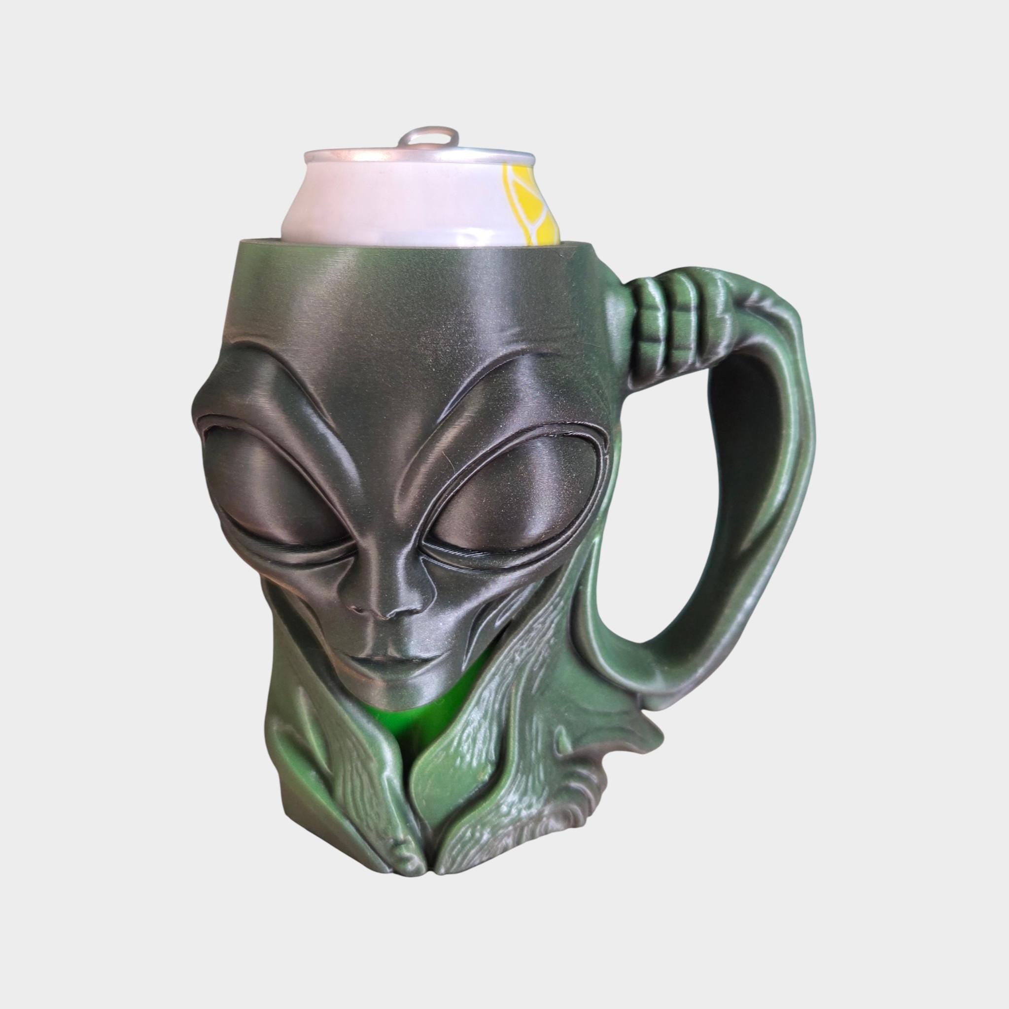 Alien Can Holder Mug – Fantasy Tankard for 330 ml and 500 ml (12 oz / 16–16.9 oz) Cans | Perfect for DND and Tabletop Gaming