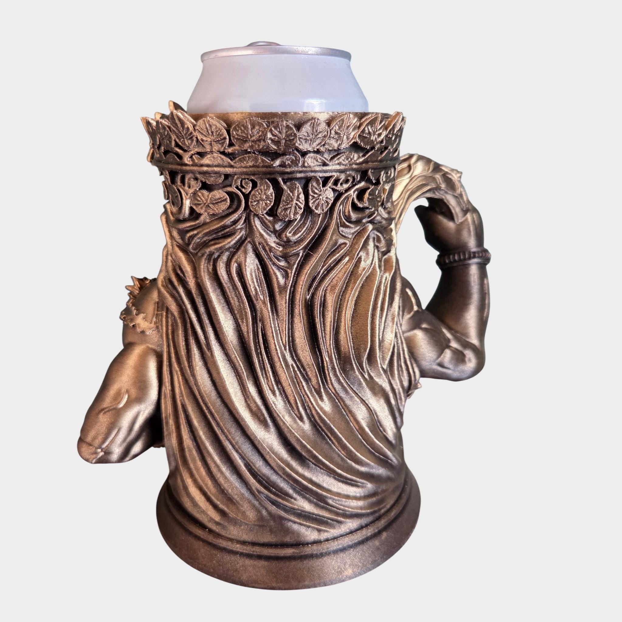 Zeus Can Holder Mug – Fantasy Tankard for 330 ml and 500 ml (12 oz / 16–16.9 oz) Cans | Perfect for DND and Tabletop Gaming