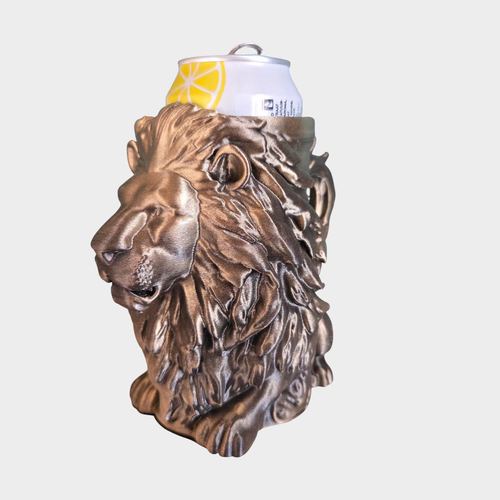 Lion Can Holder Mug – Fantasy Tankard for 330 ml and 500 ml (12 oz / 16–16.9 oz) Cans | Perfect for DND and Tabletop Gaming